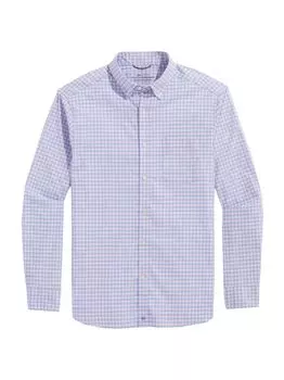 Рубашка On-The-Go Brrr° в мелкую клетку Vineyard Vines, розовый