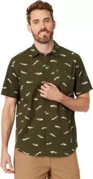 Рубашка One & Only Lido Stretch Short Sleeve Woven Hurley, цвет Charcoal Fern