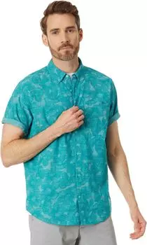 Рубашка One & Only Stretch Short Sleeve Woven Hurley, цвет Electric Teal