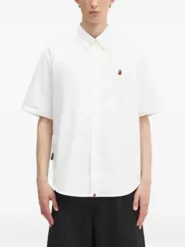 Рубашка One Point с короткими рукавами и вышивкой A BATHING APE, белый