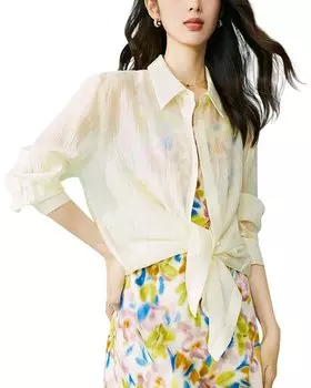 Рубашка ONEBUYE, светло-желтый