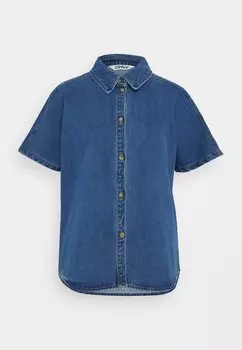 Рубашка Onlkarla Shirt Only, джинсовая, синего цвета