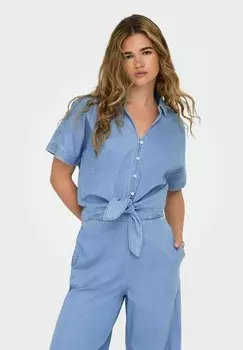 Рубашка ONLNOVA KNOT SHIRT ONLY, цвет Light Blue Denim