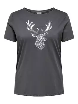 Рубашка ONLY Carmakoma, темно-серый