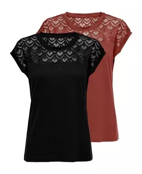 Рубашка ONLY, цвет Auburn/Black