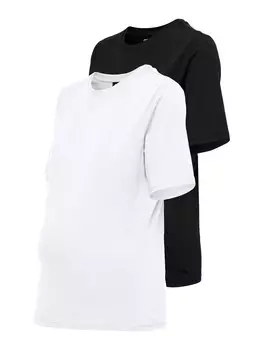 Рубашка Only Maternity, черный/белый
