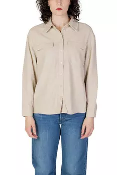 Рубашка ONLY однотонная, бежевый