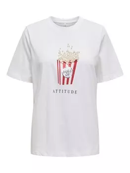 Рубашка ONLY ONLBurst Popcorn, белый