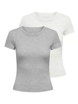 Рубашка ONLY ONLEASY, цвет Light grey/White