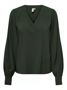 Рубашка Only ONLELLA LS V-NECK TOP WVN, зеленый