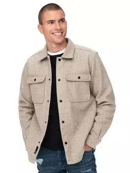 Рубашка Only&Sons, бежевый