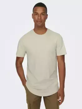Рубашка ONLY & SONS с круглым вырезом "ONSMATT LONGY SS TEE NOOS", цвет Silver Linin