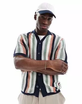 Рубашка ONLY & SONS с открытыми плечами в полоску