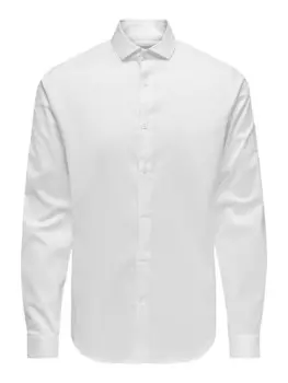 Рубашка Only & Sons Slim fit Button Up ONSJORDAN, белый