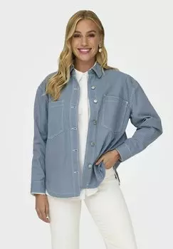 Рубашка ONLY в полоску, цвет faded denim