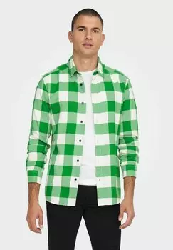 Рубашка ONSGUDMUND CHECKED SHIRT Only & Sons, средний зеленый