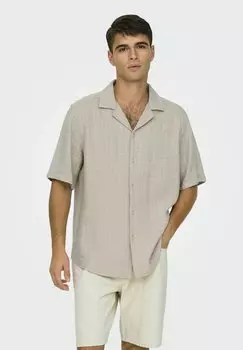 Рубашка ONSLATHAM RESORT Only & Sons, бежевый