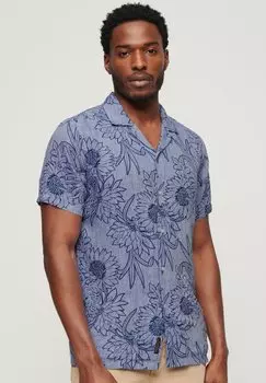 Рубашка OPEN COLLAR PRINTED Superdry, светло-синий