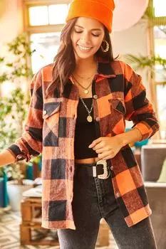 Рубашка - Оранжевая - Oversize Olalook, оранжевый