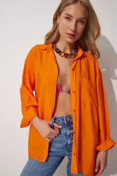 Рубашка – оранжевая – стандартного кроя. Happiness stanbul, оранжевый