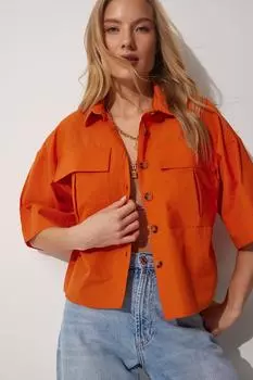 Рубашка – оранжевая – стандартного кроя. Happiness stanbul, оранжевый