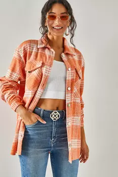 Рубашка – оранжевая – стандартного кроя. Olalook, оранжевый