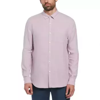 Рубашка Original Penguin Delave Linen With Pocket, фиолетовый