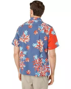Рубашка Original Penguin Short Sleeve Floral Camp Shirt, цвет Bering Sea