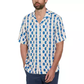 Рубашка Original Penguin Viscose Camp Aop Logo, разноцветный