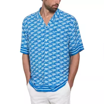 Рубашка Original Penguin Vsc Camp Aop Geo Logo, синий