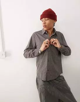 Рубашка Оскар в черную клетку Weekday