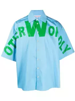 Рубашка Otherwordly с короткими рукавами Walter Van Beirendonck, синий