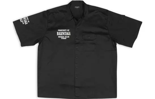 Рубашка Balenciaga Oversize Unifit, черный
