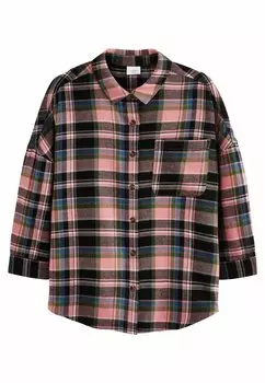 Рубашка Oversized Next, цвет pink black check