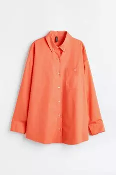 Рубашка Oversized Poplin, оранжевый