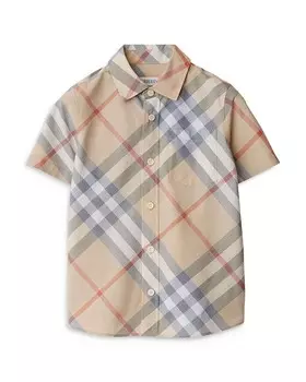 Рубашка Owen для мальчиков Burberry — Little Kid, Big Kid, коричневый/бежевый
