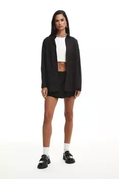 Рубашка оверсайз черная QUZU