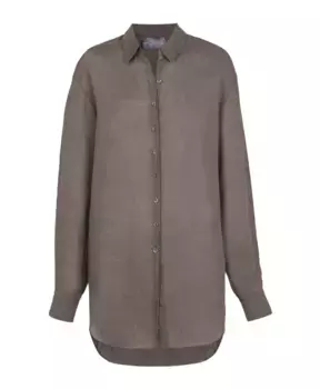 Рубашка оверсайз Dennis каштанового цвета рами Cortana, коричневый