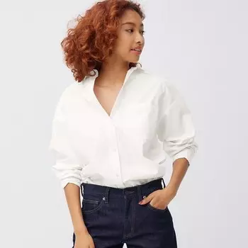 Рубашка оверсайз GU, белый