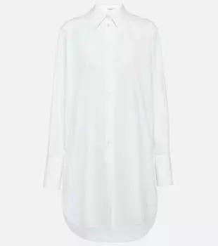 Рубашка оверсайз из хлопкового поплина astrea The Row, белый