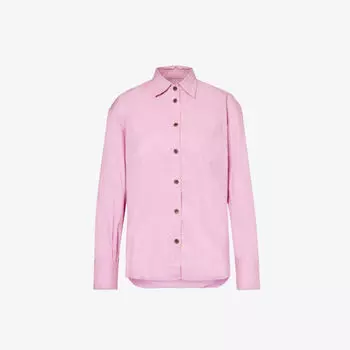 Рубашка оверсайз из органического хлопка с двойными складками Maria Mcmanus, цвет peony