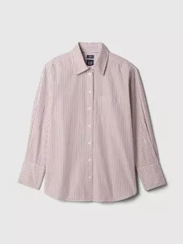 Рубашка оверсайз из поплина Gap, красный