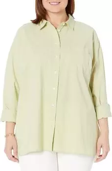Рубашка оверсайз из поплина Plus Signature Madewell, цвет Faded Seagrass