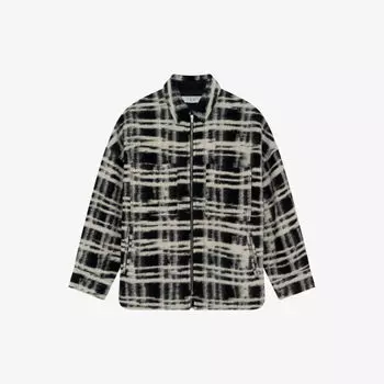 Рубашка оверсайз из смесовой шерсти в клетку Zachary Iro, цвет bla04