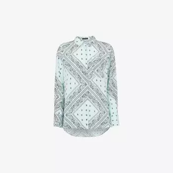 Рубашка оверсайз из ткани с принтом Bandana Whistles, мультиколор