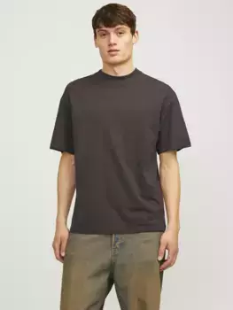 Рубашка оверсайз Jack & Jones "JJEBRADLEY TEE SS O-NECK NOOS", цвет Mulch