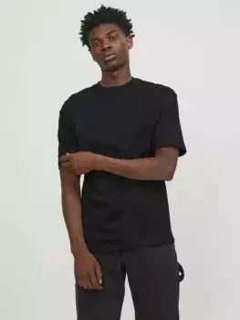 Рубашка оверсайз Jack & Jones "JJEBRADLEY TEE SS O-NECK NOOS", черный