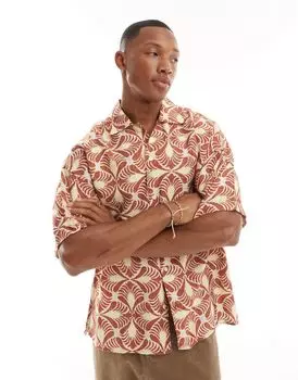 Рубашка оверсайз Jack & Jones с геопринтом