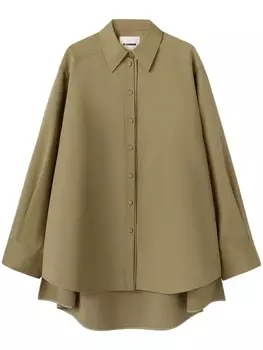 Рубашка оверсайз Jil Sander, зеленый