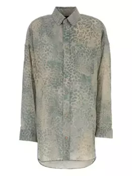 Рубашка оверсайз Leo BALENCIAGA, нейтральный